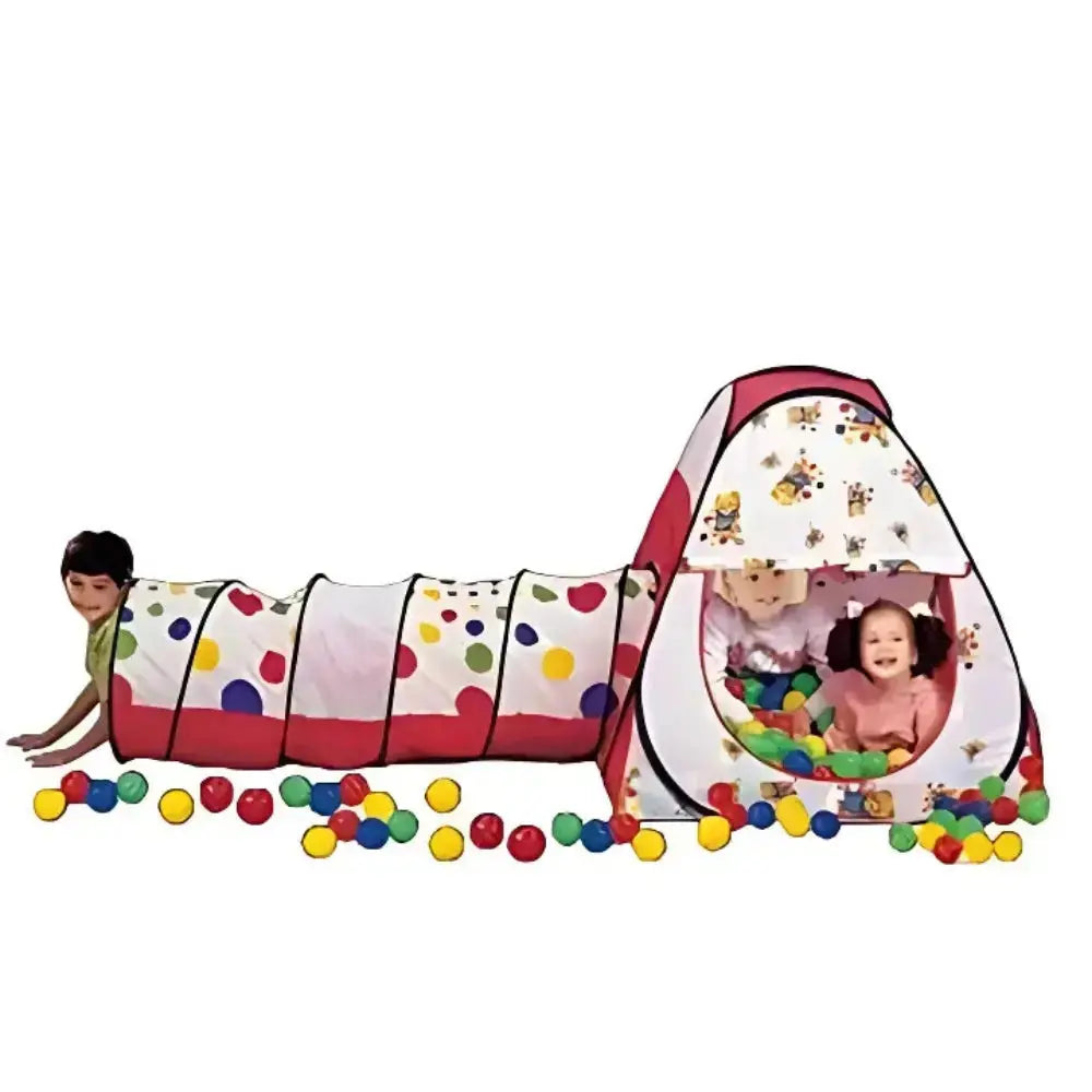 بيت الكرات السحري مع نفق و100 كرة ملونة للأطفال