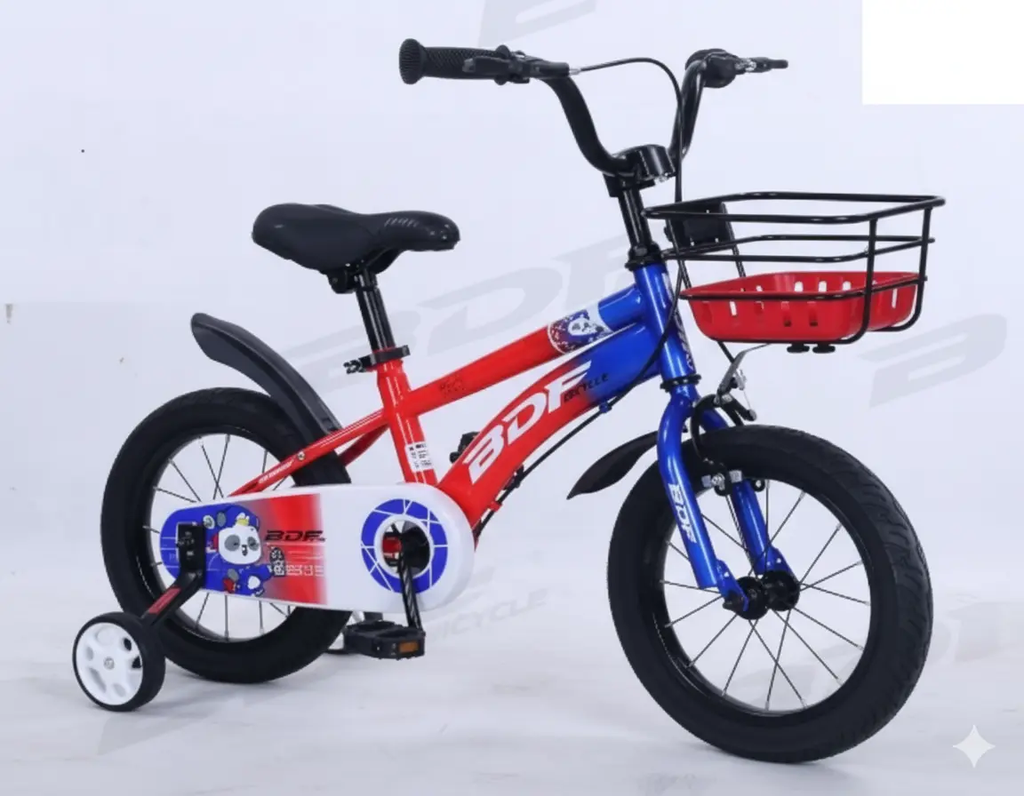دراجة هوائية 14 بوصة للأطفال | تصميم رياضي أحمر وأزرق | Dar Toys