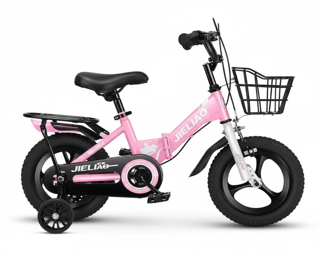 دراجة هوائية 14 بوصة و16 بوصة بتصميم عصري | متوفر باللون ( الأحمر ، الأزرق ، الوردي ) وردي