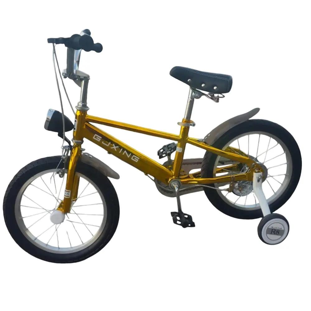 دراجة هوائية للأطفال بأحجام 14 و18 بوصه مع مصباح أمامي بتصميم رياضي | متوفر باللون ( الأحمر ، الأزرق ، الأصفر) معدنية جذابة ذهبي