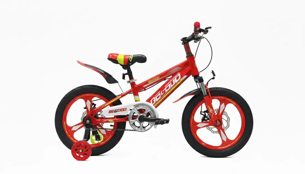 دراجة هوائية 16 بوصة بألوان أخضر، أحمر، وأزرق | Dar Toys