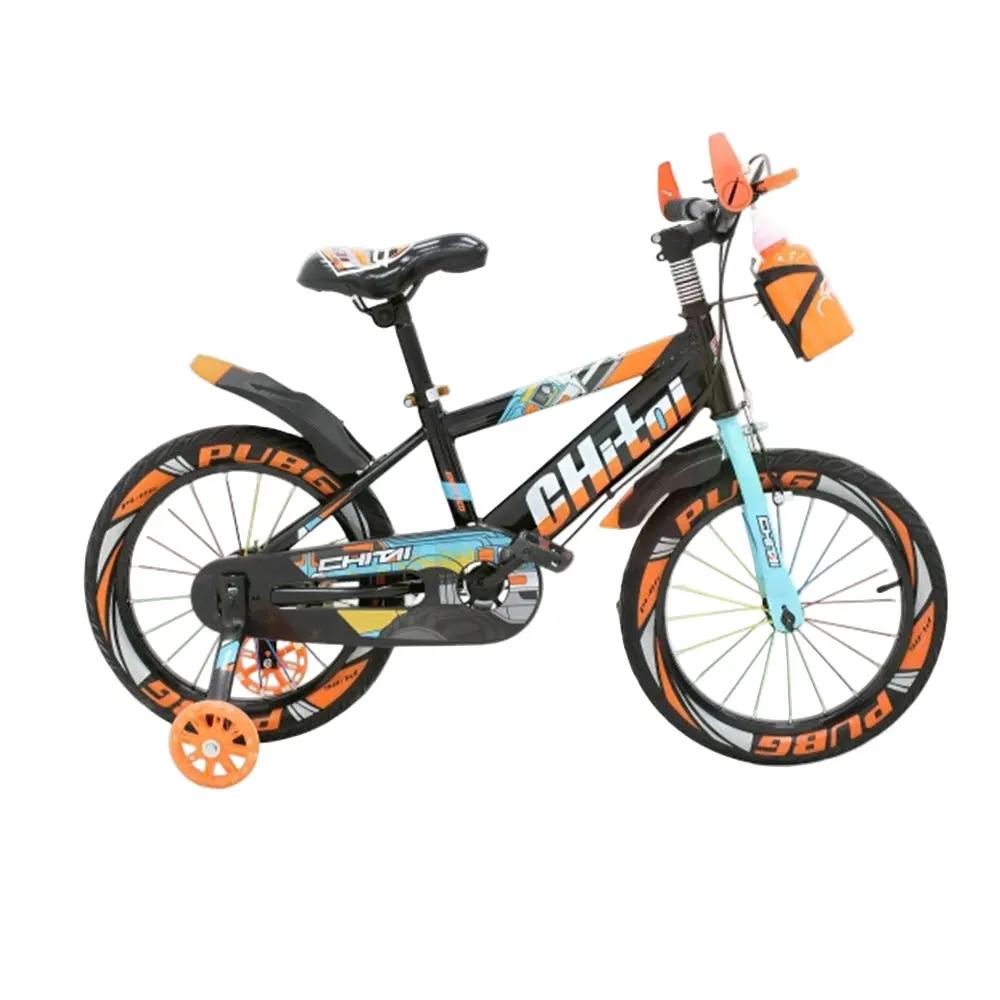دراجة هوائية 16 بوصة بتصميم رياضي| متوفر باللون ( الأحمر ، الأزرق ، البرتقالي) البرتقالي