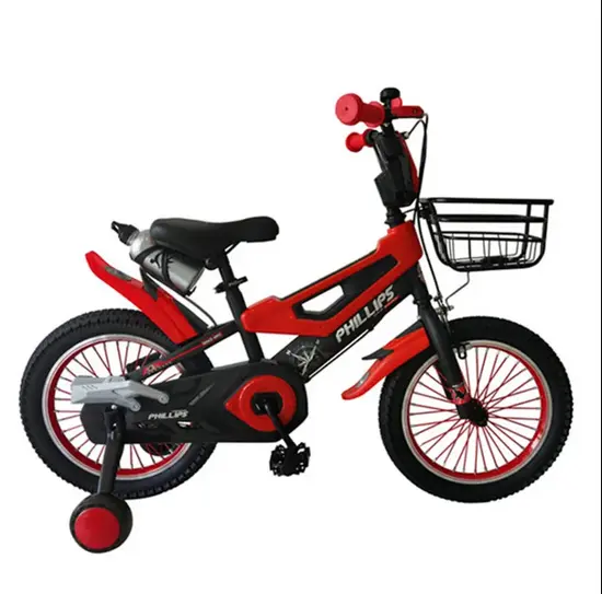 دراجة هوائية 16 بوصة حمراء بتصميم رياضي ومصباح أمامي | Dar Toys