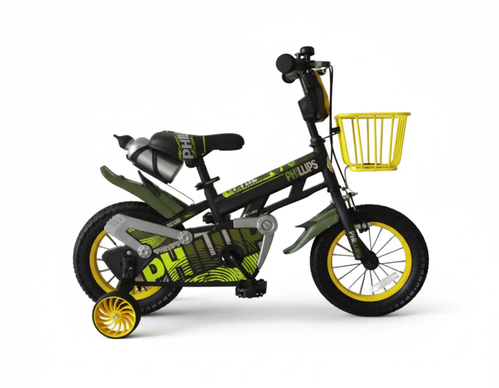 دراجة هوائية 16 بوصة بتصميم رياضي | متوفر باللون ( الأزرق ، الأحمر ، الأصفر ) أخضر