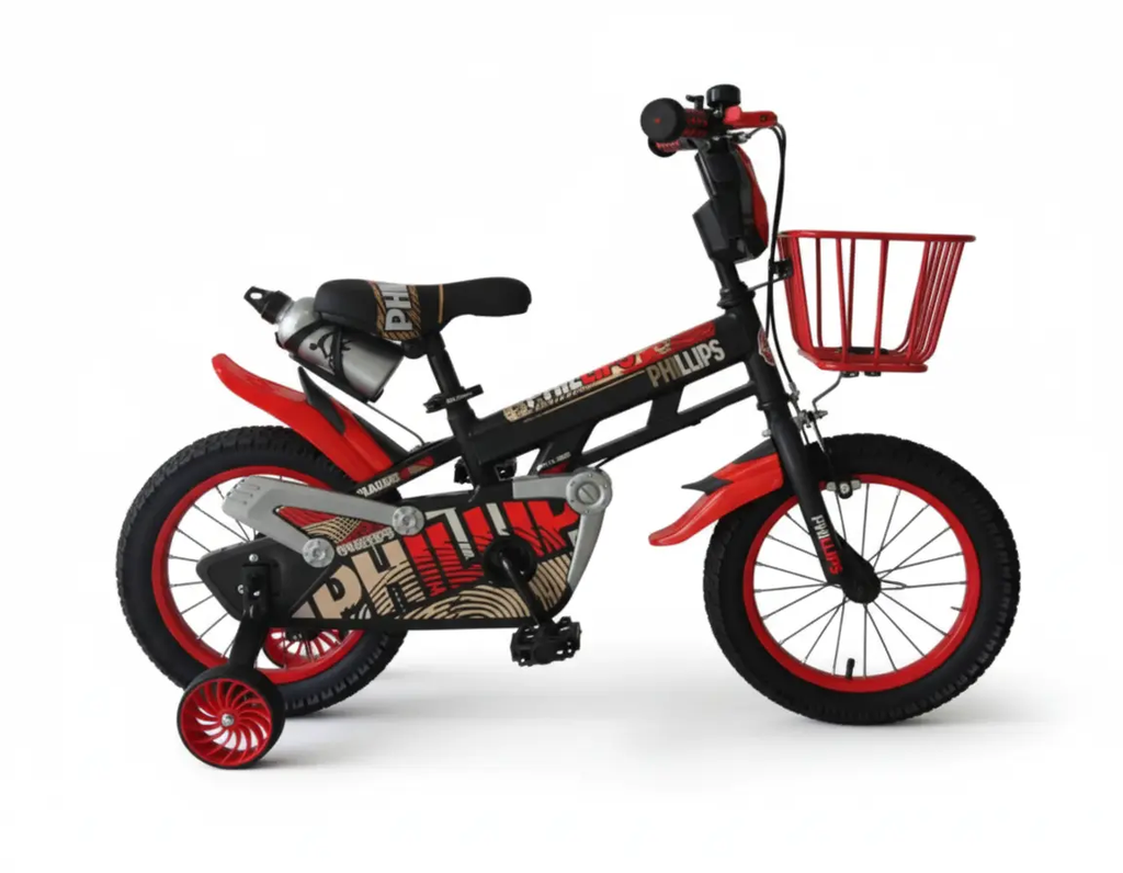 دراجة هوائية 16 بوصة بتصميم رياضي | متوفر باللون ( الأزرق ، الأحمر ، الأصفر ) أحمر