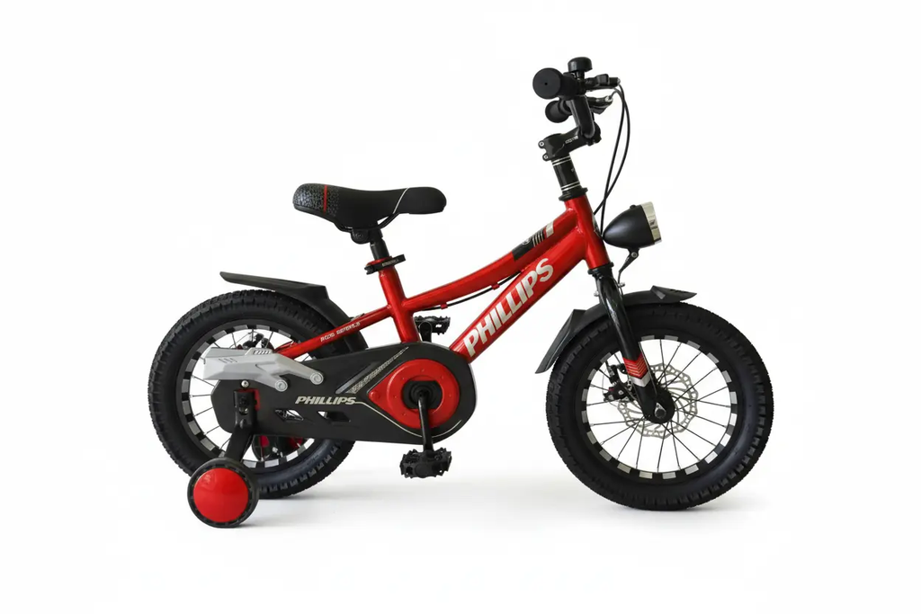 دراجة هوائية 16 بوصة بتصميم رياضي | متوفر باللون ( الأحمر ، الأزرق ، بني ، الأخضر ) أحمر