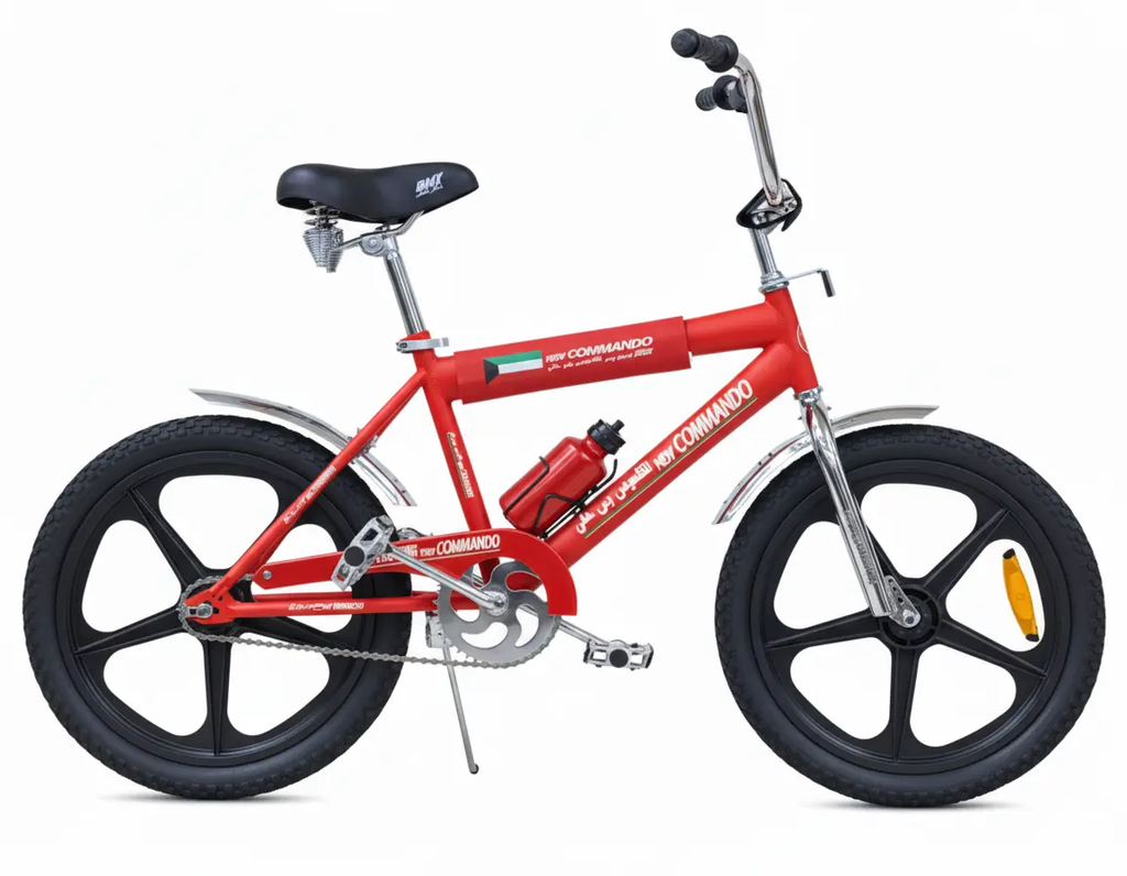 دراجة هوائية 16 بوصة و20 بوصة بتصميم رياضي | متوفر باللون ( الأحمر ، الأسود ، الأزرق ) أحمر