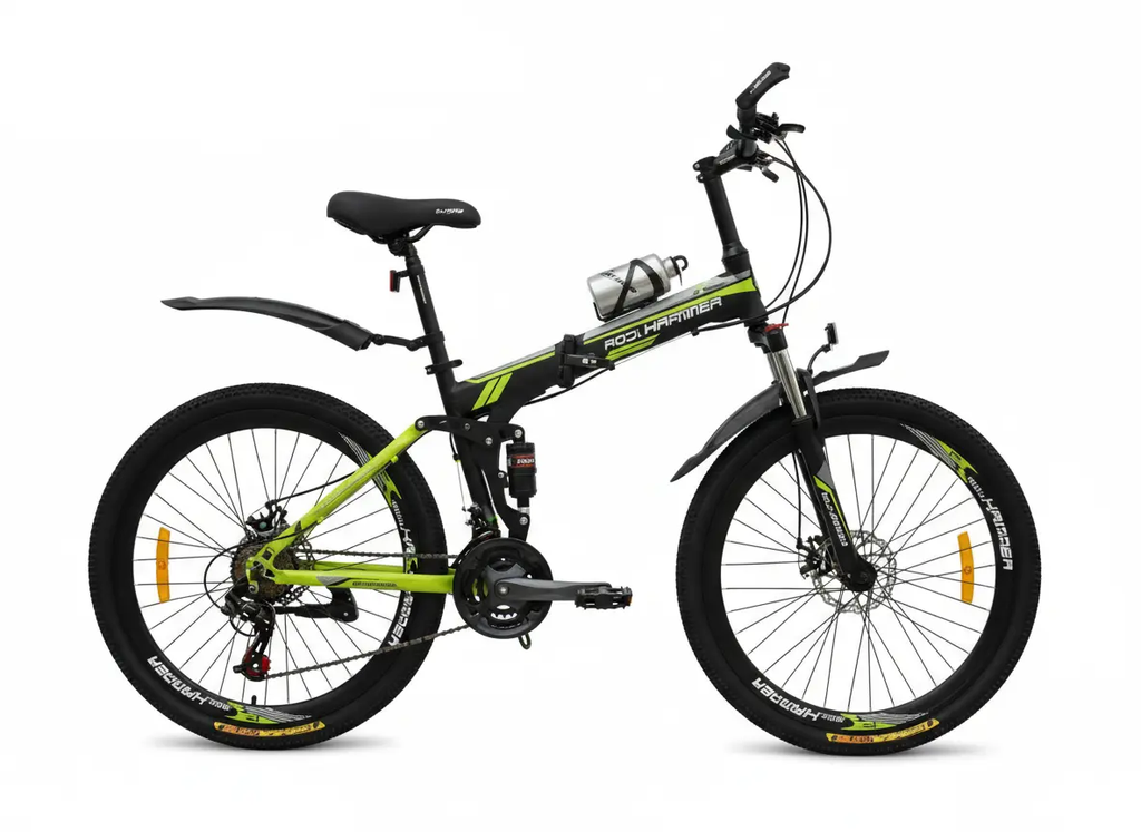 دراجة هوائية 26 بوصة قابلة للطي باللون الأخضر/الأسود | Dar Toys