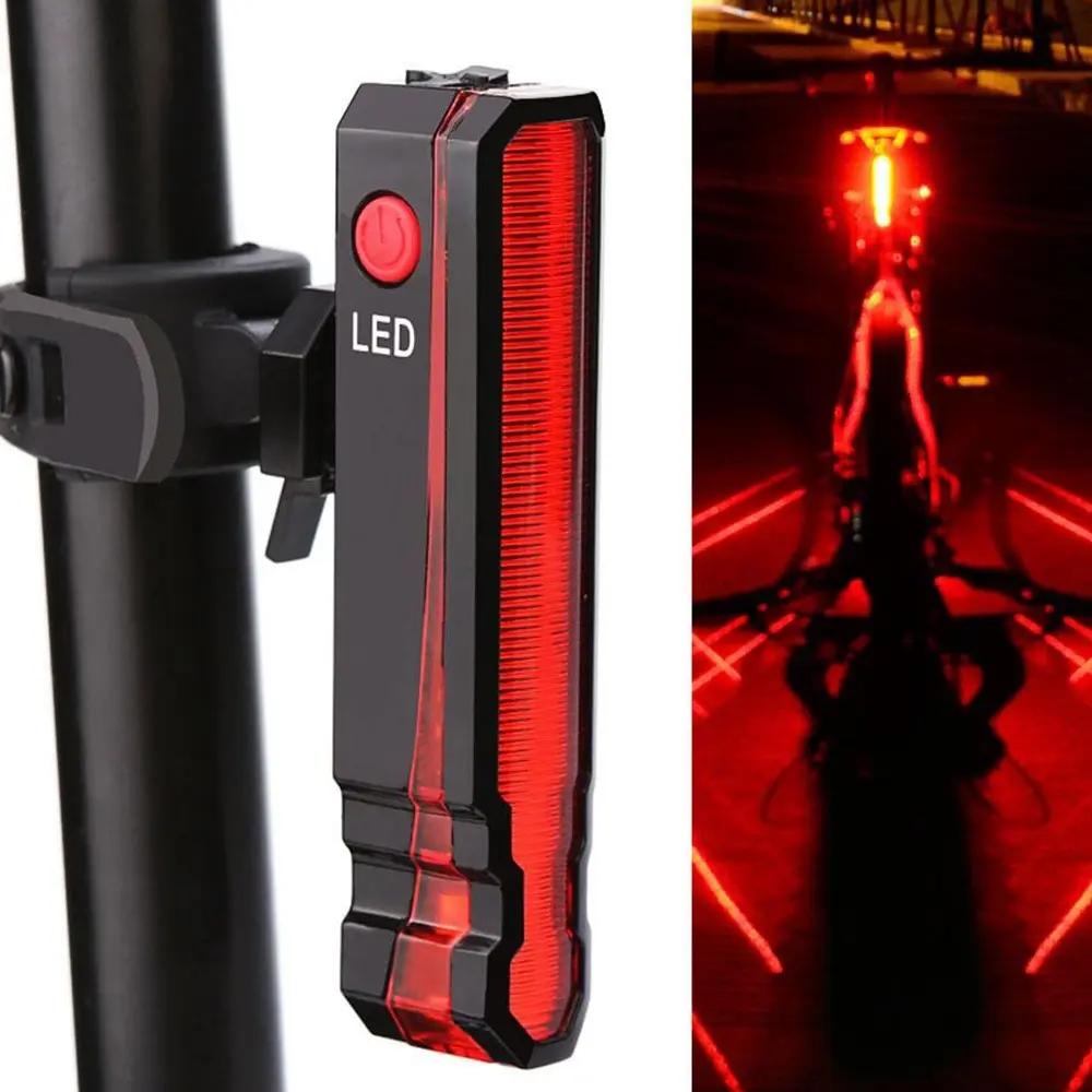 إضاءة خلفية للدراجة LD51 ليزر LED قابلة للشحن USB – ضد الماء