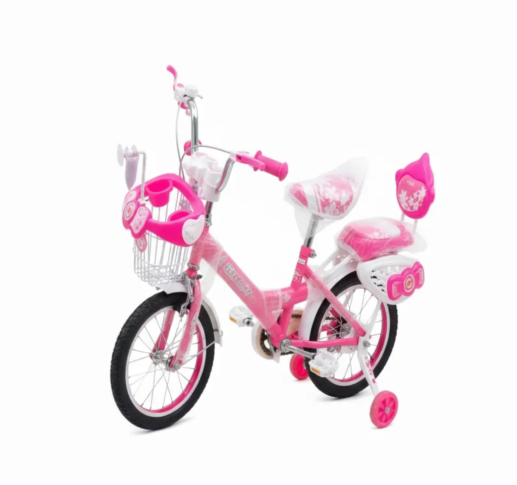 دراجة هوائية للأطفال 12/16/20 بوصة وردي مع مقعد وسلة | Dar Toys