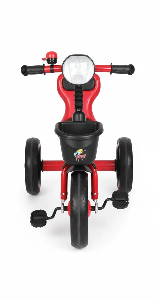 دراجة ثلاثية العجلات للأطفال بتصميم عصري | متوفر باللون ( الوردي ، الأحمر ، الأزرق ) أحمر