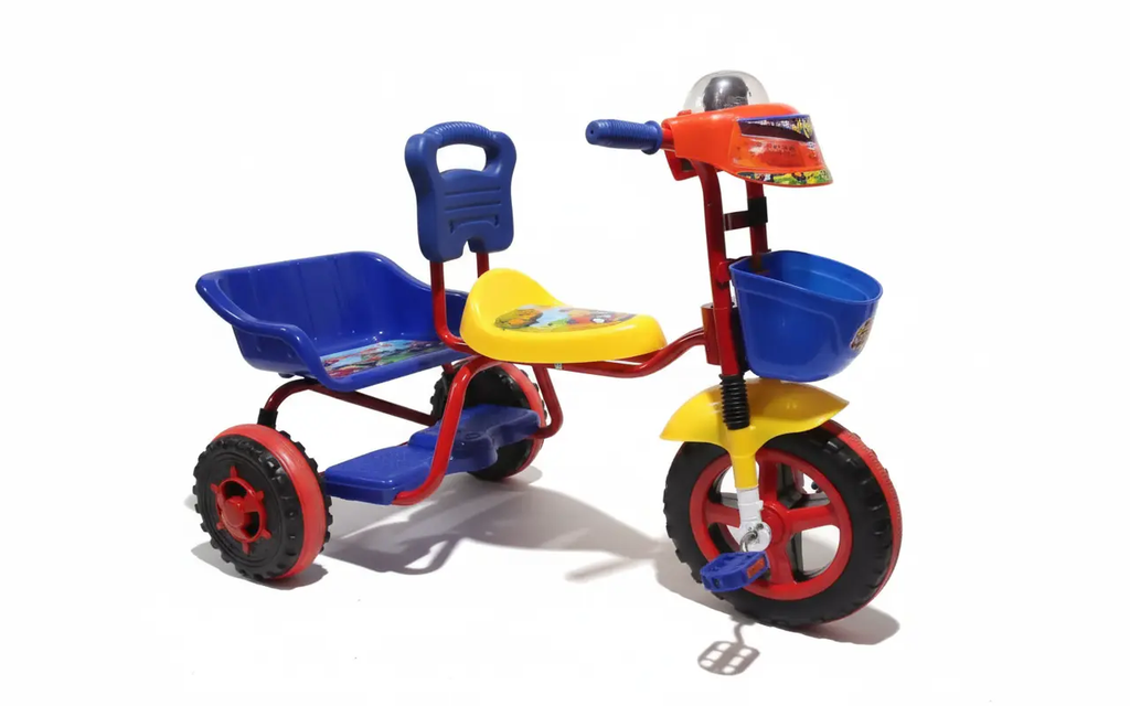 دراجة ثلاثية العجلات للأطفال بألوان زاهية ومصباح أمامي | Dar Toys