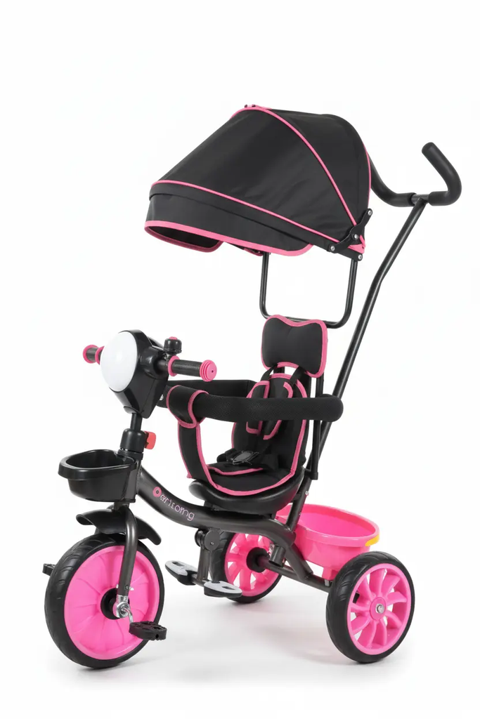 دراجة ثلاثية العجلات للأطفال مع مظلة وتصميم عصري أسود وأزرق | Dar Toys