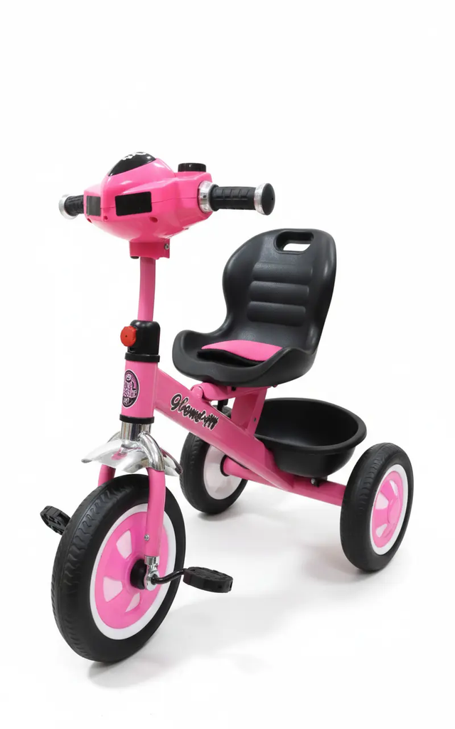 دراجة ثلاثية العجلات للأطفال | متوفر باللون ( الأحمر ، الأزرق ، الوردي ) وردي