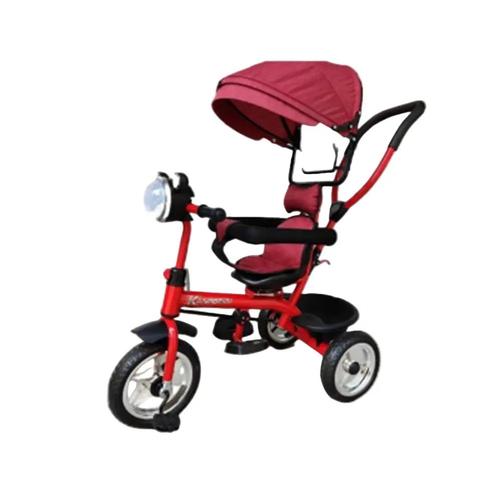 دراجة ثلاثية العجلات مع مظلة للأطفال | متوفر باللون ( الوردي ، الأحمر ، الأزرق ) أحمر
