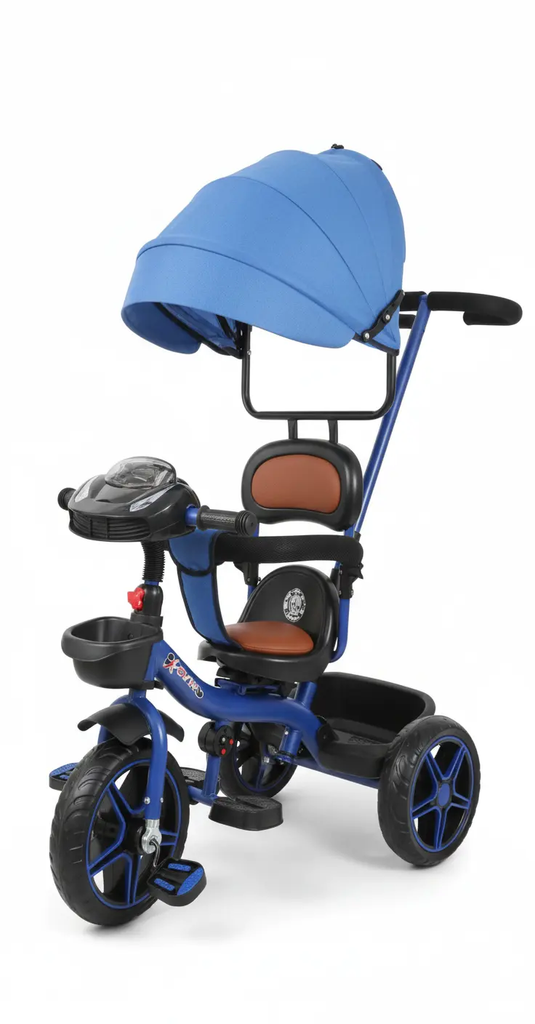 دراجة ثلاثية للأطفال مع مظلة وقاعدة تحكم باللون الأحمر | Dar Toys