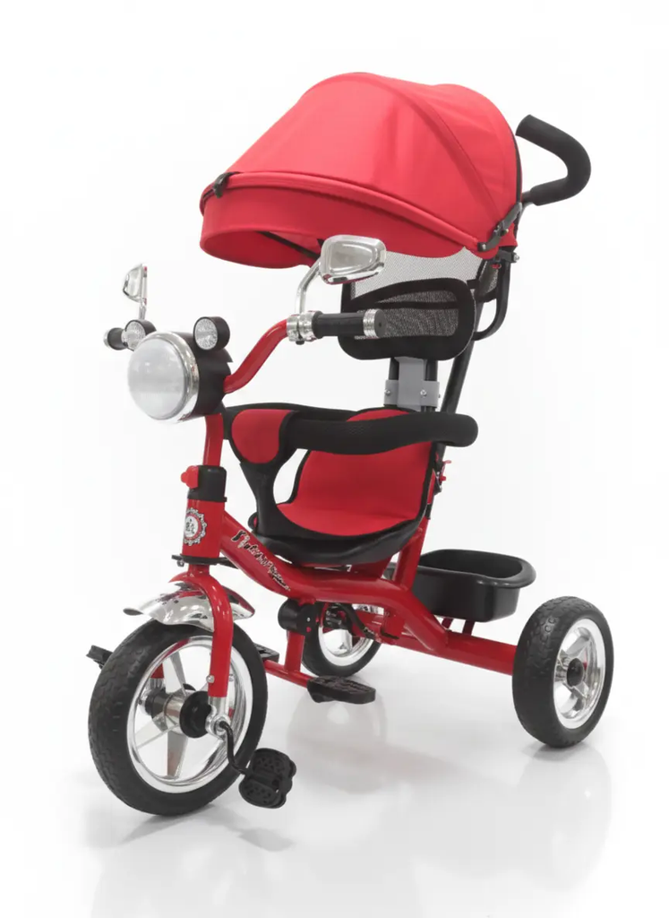 دراجة ثلاثية للأطفال بتصميم عصري ولون أحمر | متوفر بالون الوردي، الأزرق، والأحمر أحمر