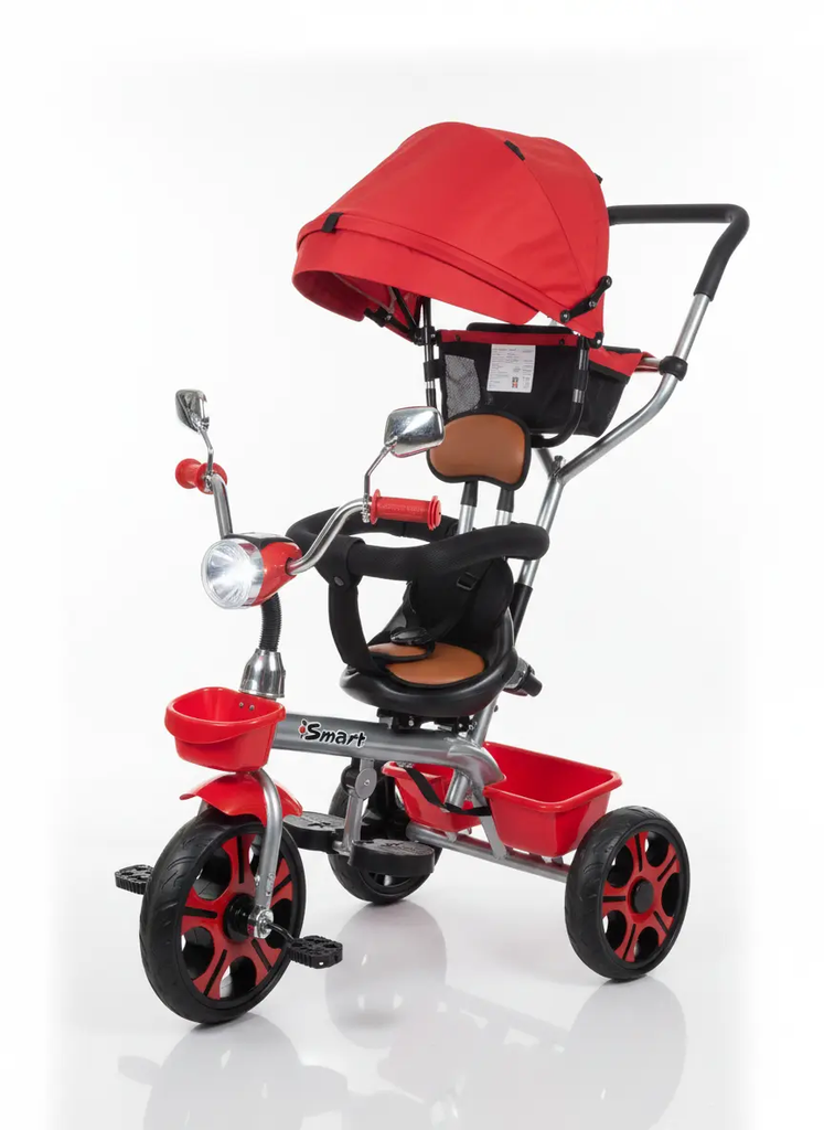 دراجة ثلاثية للأطفال بتصميم عصري | متوفر باللون الأزرق الوردي والأحمر أحمر