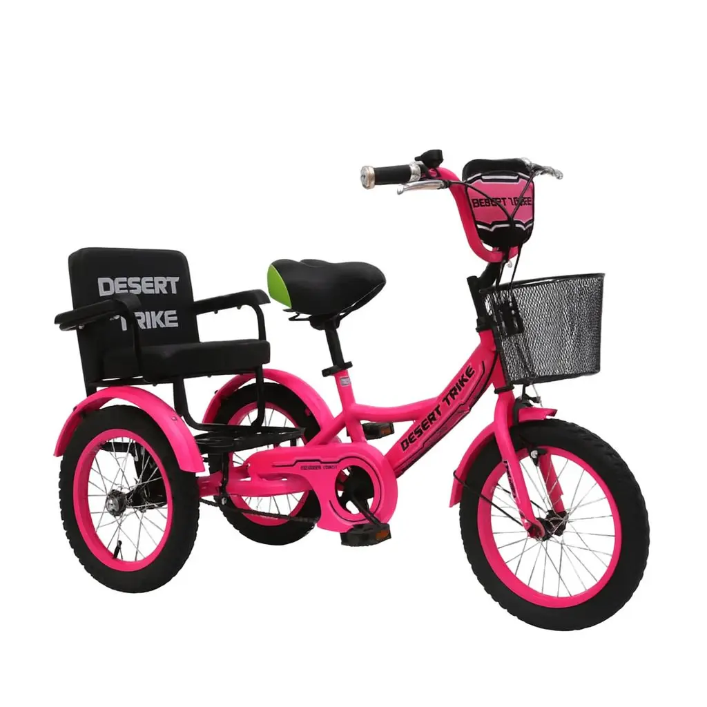 دراجة ثلاثية العجلات بتصميم عصري وألوان متعددة مع مقعد خلفي مريح وسلة أمامية My Store