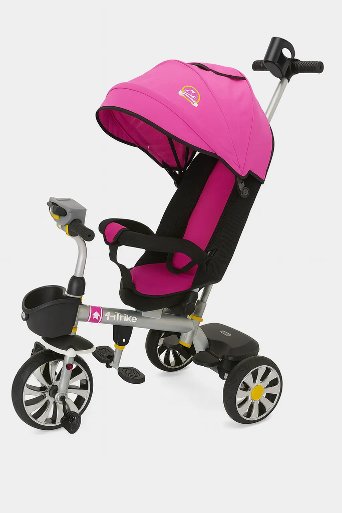 دراجة ثلاثية للأطفال مع مظلة وتصميم عصري | متوفرة باللون ( الأحمر ، الوردي ) My Store